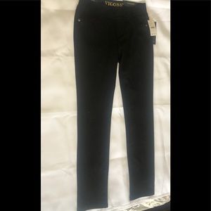 Black skinny leg jeggings